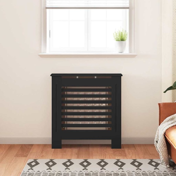vidaXL Elementskydd MDF svart 78 cm Svart