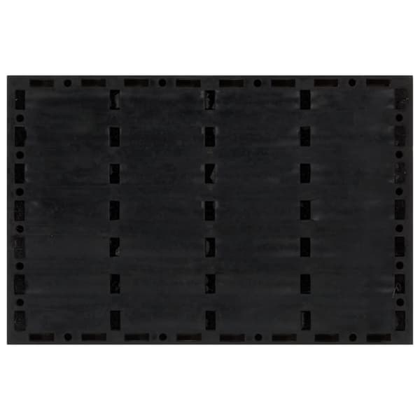 vidaXL Dörrmatta rektangulär 40x60 cm gummi och kokos Svart