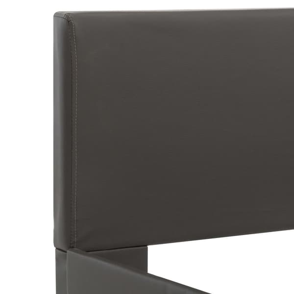 vidaXL Sängram med LED grå konstläder 90x200 cm grå
