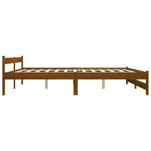 vidaXL Sängram honungsbrun massiv furu 140x200 cm Brun