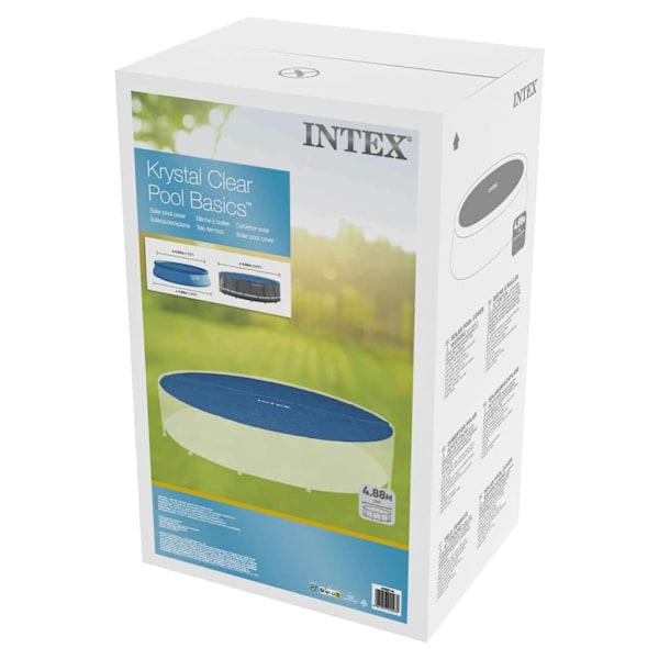 INTEX Poolöverdrag solenergi blå 470 cm polyeten Blå