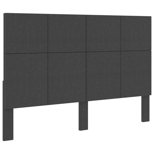 vidaXL Sänggavel mörkgrå tyg 180x200 cm grå