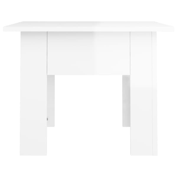vidaXL Soffbord vit högglans 55x55x42 cm konstruerat trä Vit