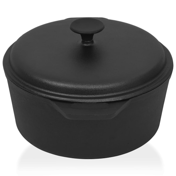vidaXL Gryta Ø26,5 cm gjutjärn Svart