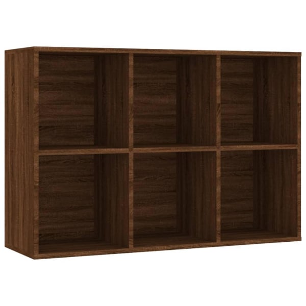 vidaXL Bokhylla/skänk rökfärgad Brun ek 66x30x98 cm konstruerat trä Brun