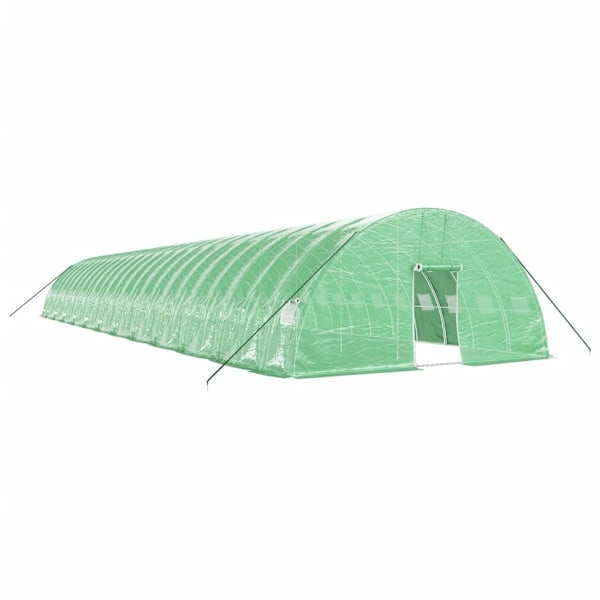 vidaXL Växthus med stålram grön 144 m² 24x6x2,85 m Grön
