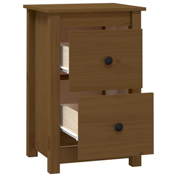 vidaXL Sängbord honungsbrun 40x35x61,5 cm massiv furu Brun