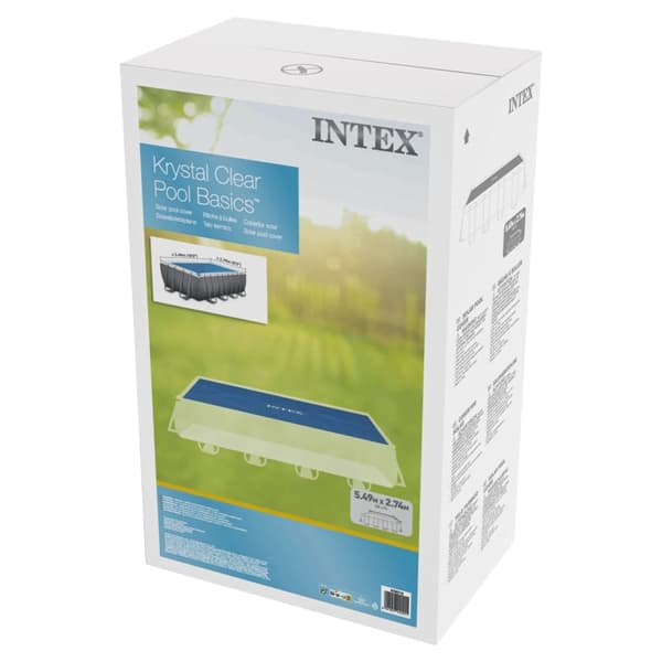 INTEX Poolöverdrag solenergi blå 549x253 cm polyeten Blå