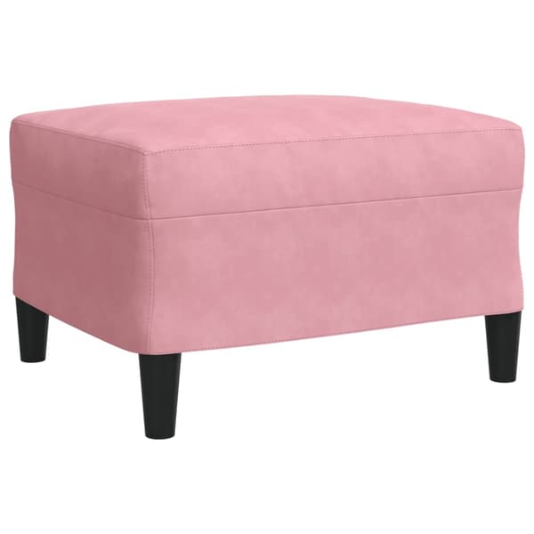 vidaXL Soffgrupp med dynor 4 delar rosa sammet Rosa