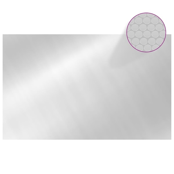 vidaXL Rektangulärt poolskydd 800x500 cm PE silver Silver