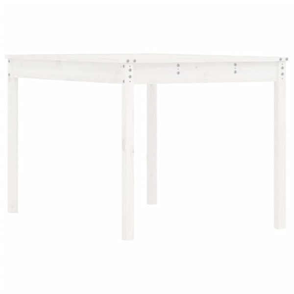 vidaXL Trädgårdsbord vit 121x82,5x76 cm massiv furu Vit