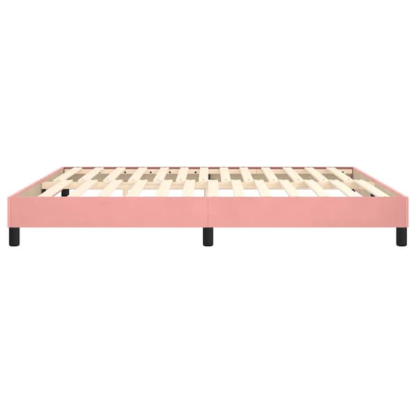 vidaXL Boxspring-sängram rosa 180x200 cm sammet Rosa