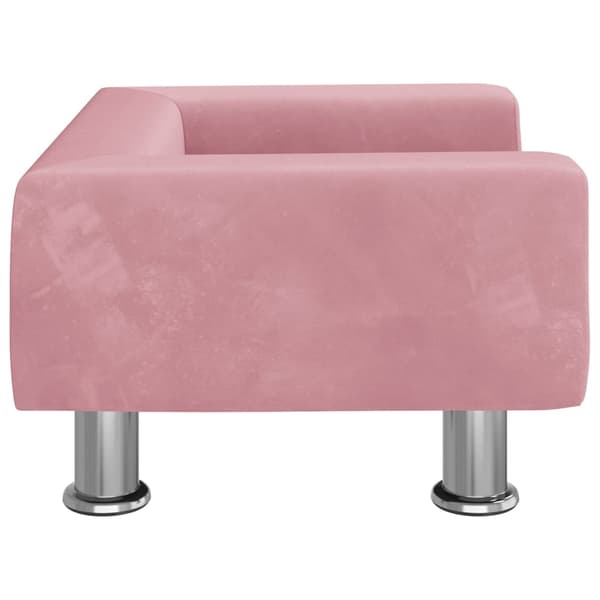 vidaXL Barnsoffa rosa 50x40x26,5 cm sammet Rosa