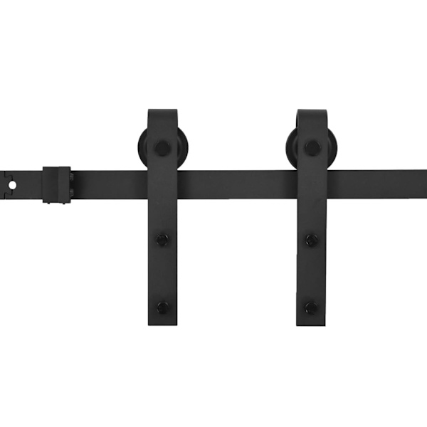 vidaXL Skjutdörr med beslag 80x210 cm massiv furu Brun