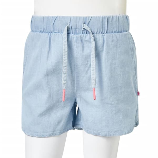 vidaXL Barnshorts mjuk denimblå 92 Blå