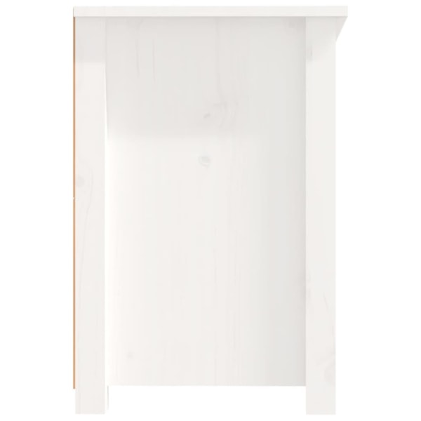 vidaXL Tv-bänk vit 114x35x52 cm massiv furu Vit