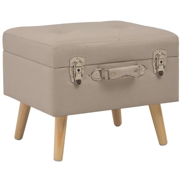 vidaXL Förvaringspallar 3 st beige tyg Beige