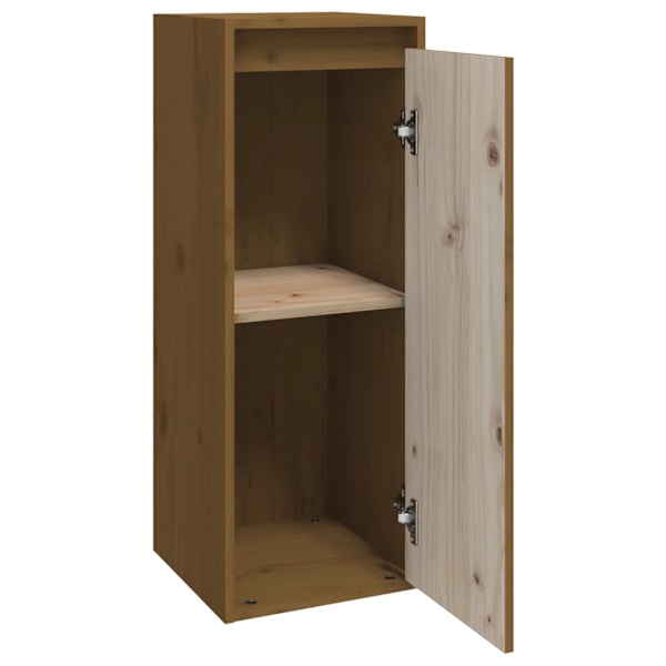 vidaXL Väggskåp honungsbrun 30x30x80 cm massiv furu Brun