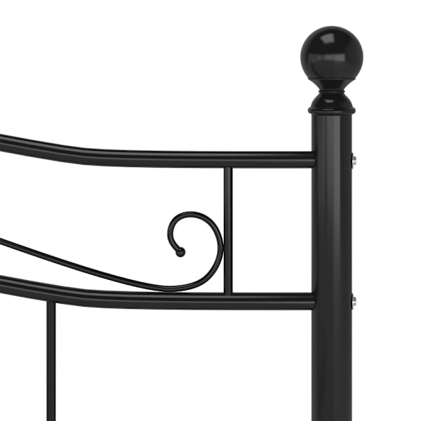 vidaXL Sängram utan madrass svart metall 180x200 cm Svart
