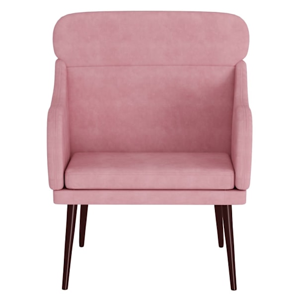 vidaXL Fåtölj rosa 63x76x80 cm sammet Rosa
