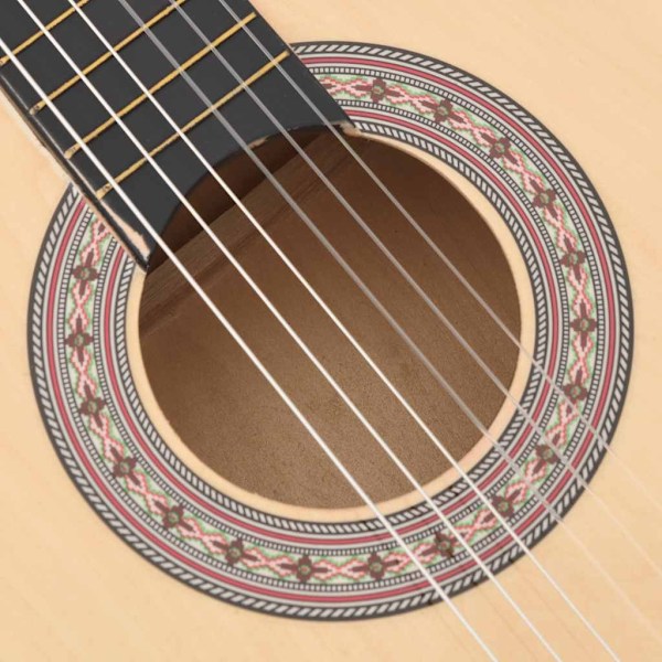 vidaXL Akustisk gitarr 12 delar med 6 strängar western 38" Ljusbrun