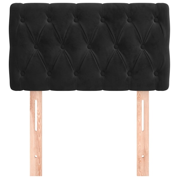 vidaXL Sänggavel svart 80x7x78/88 cm sammet Svart