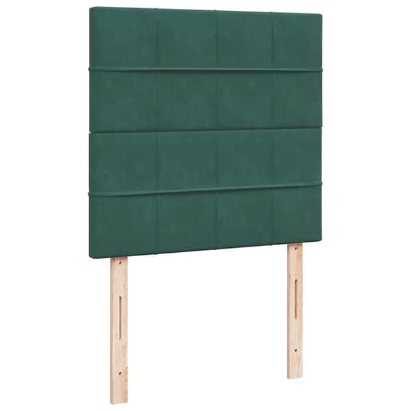 vidaXL Ramsäng med madrass mörkgrön 100x200 cm sammet Grön