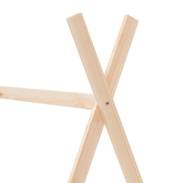vidaXL Barnsäng massiv furu 70x140 cm Brun
