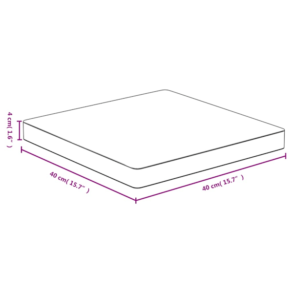 vidaXL Bordsskiva 40x40x4 cm bambu Brun