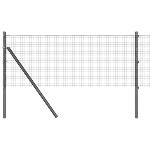 vidaXL Utomhus Svetsat Trådstängsel Markfäste 100 x 0,8 m Grå Mesh Grå