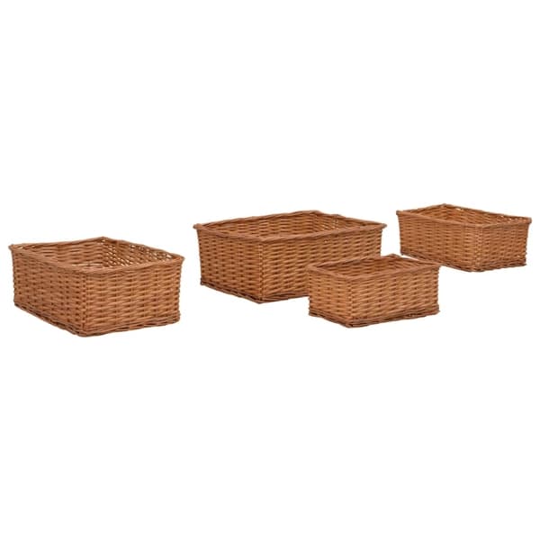 vidaXL Korgar 4 st brun pil Brun