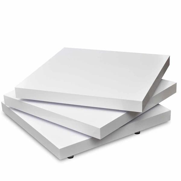 vidaXL Soffbord elegant Vit högglans 80x80 cm Vit