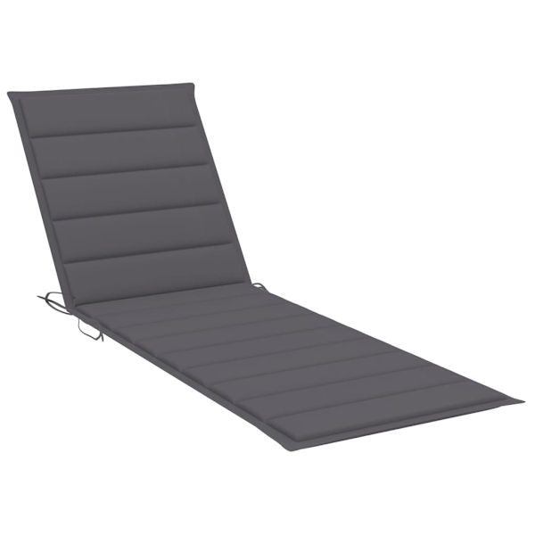 vidaXL Solsäng med dynor 2 personer bambu Antracit