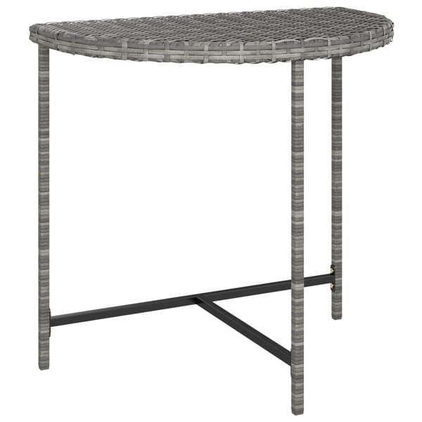 vidaXL Trädgårdsbord grå 80x50x75 cm konstrotting grå