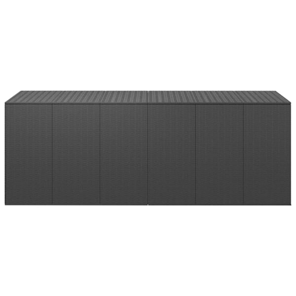 vidaXL Dynbox PE-rotting 291x100,5x104 cm svart Svart