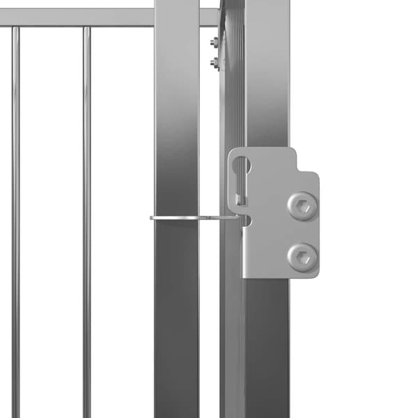 vidaXL Hundgård för utomhusbruk 200x400x100 cm Silver