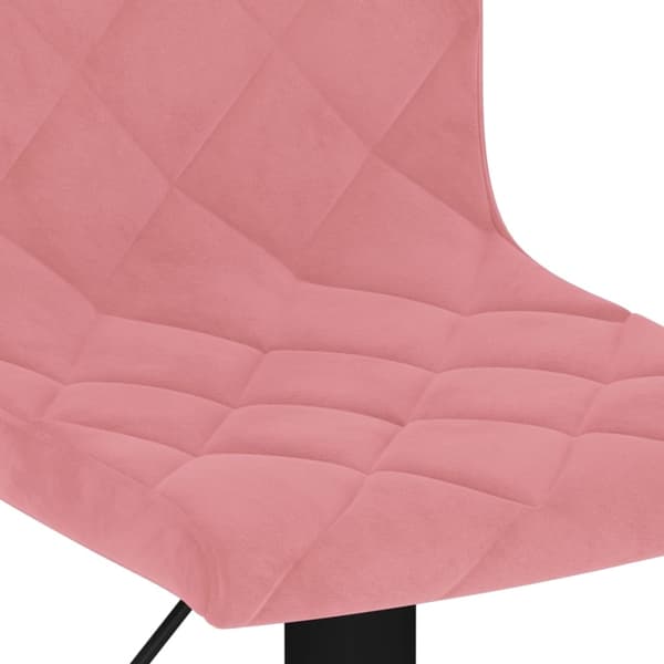 vidaXL Barstolar 2 st rosa sammet Rosa