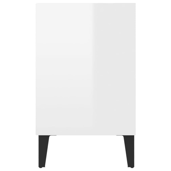 vidaXL TV-bänk med metallben vit högglans 103,5x30x50 cm Vit