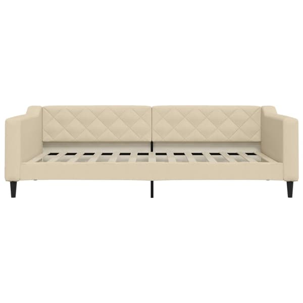 vidaXL Dagbädd gräddvit 100x200 cm tyg Kräm