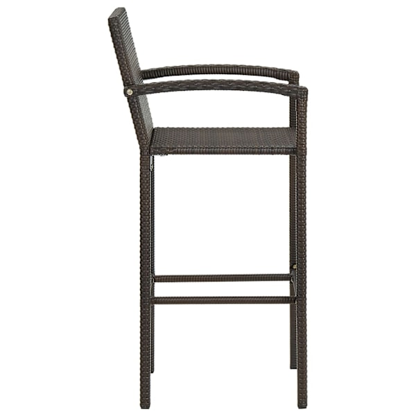 vidaXL Barstolar 2 st brun konstrotting Brun