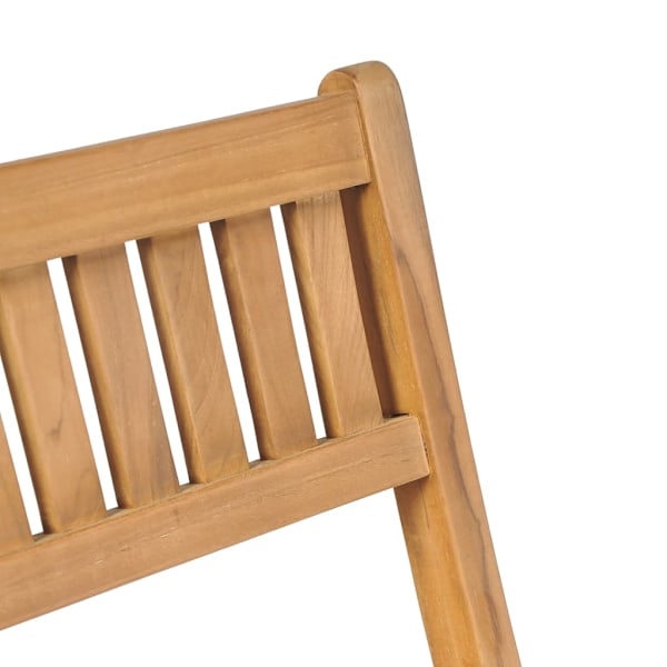 vidaXL Hopfällbara barstolar 2 st massiv teak Brun