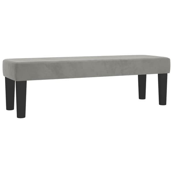 vidaXL Ramsäng med madrass ljusgrå 160x200 cm sammet Grå