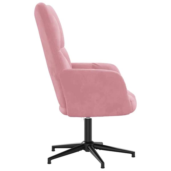 vidaXL Vilstol rosa sammet Rosa