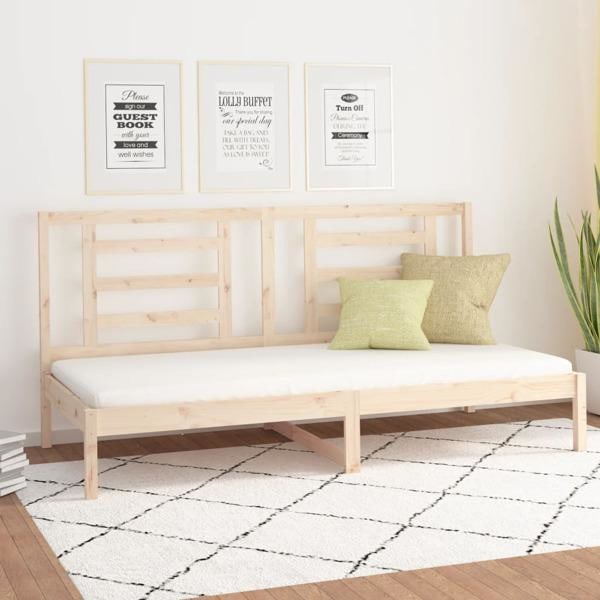 vidaXL Dagbädd 80x200 cm massiv furu Brun