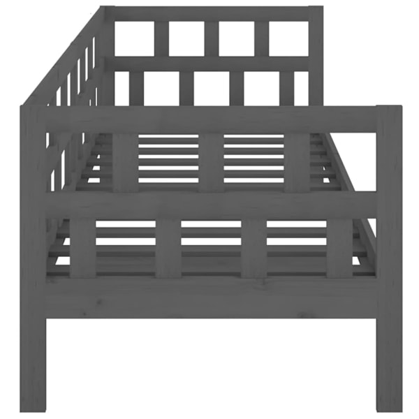 vidaXL Dagbädd grå massiv furu 90x200 cm Grå