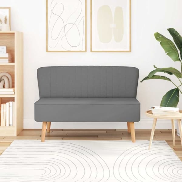 vidaXL Soffa 117x55,5x77 cm tyg ljusgrå grå