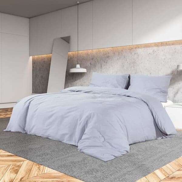 vidaXL Bäddset grå 135x200 cm bomull Grå