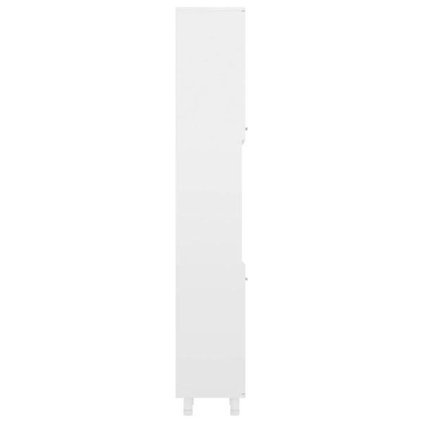 vidaXL Badrumsskåp vit högglans 30x30x179 cm spånskiva Vit