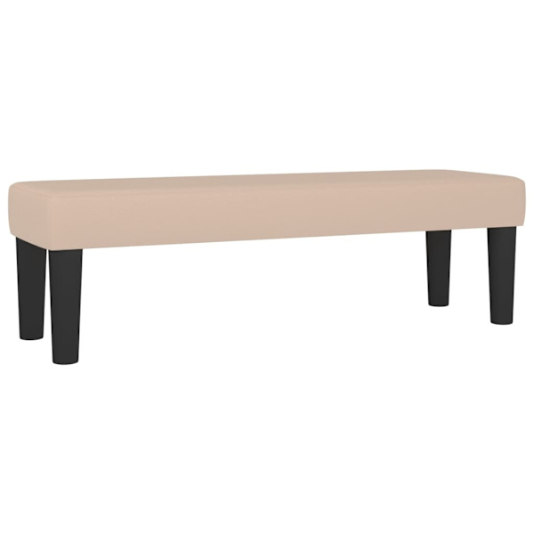 vidaXL Ramsäng med bäddmadrass cappuccino 200x200 cm konstläder Brun