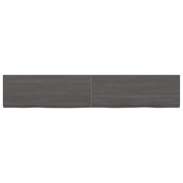 vidaXL Bänkskiva badrum mörkbrun 160x30x(2-4) cm behandlat massi Grå